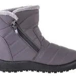 Botín Mujer Acolchado Zip Pelo Interior Gris New Walk