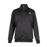 Poleron Full Zipper Hombre Black White Black Kappa