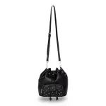Cartera Bucket Negra Tachas Decorativas Gacel