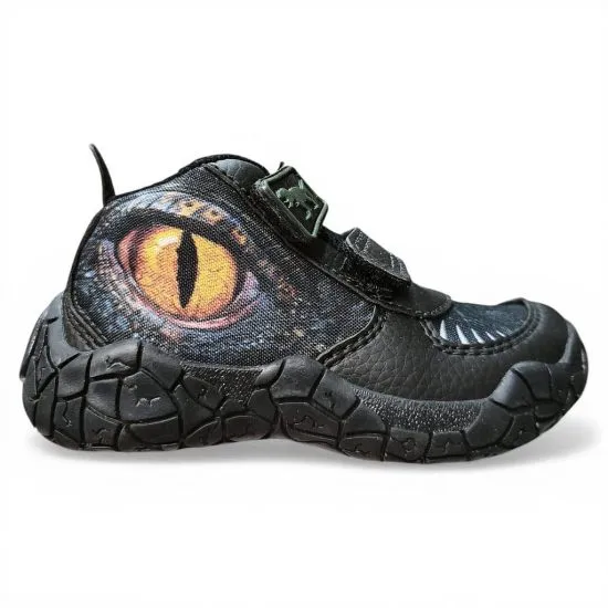 Zapatilla Niño Dinosaurio Negro Velcro Dino Park