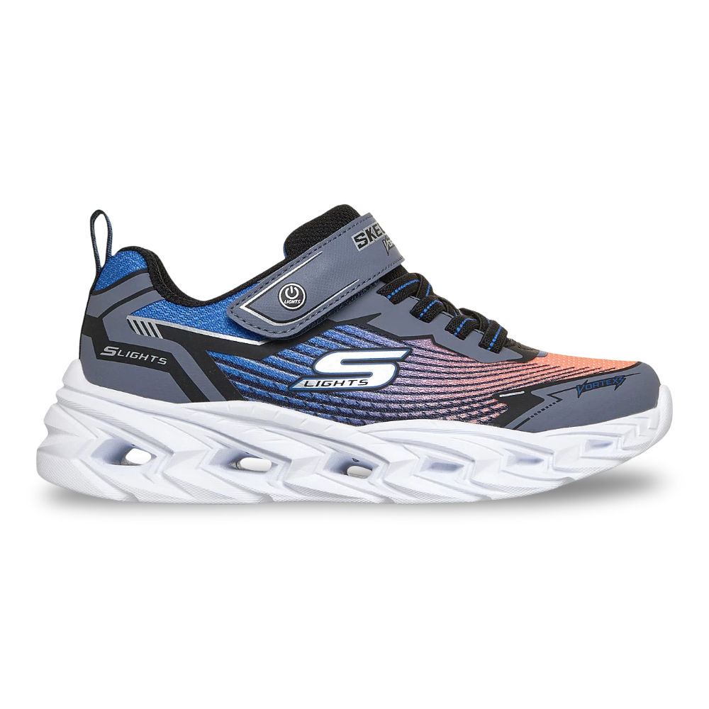 Zapatilla Niño Vortex 3.0 S Lights Gris Azul Skechers