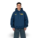 Polerón Hombre Oversize Azul Logo Estampado Whatup