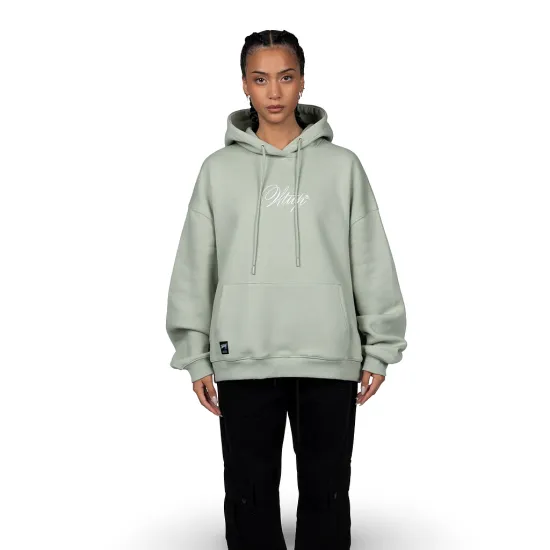 Polerón Hombre Oversize Verde Claro Estampado Whatup