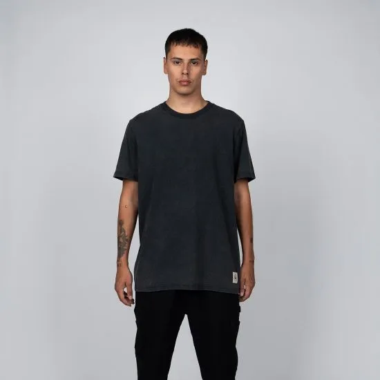 Polera Hombre Negra Básica Algodón Reef