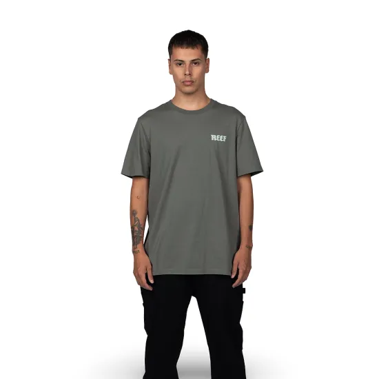 Polera Hombre Verde Estampado California Reef