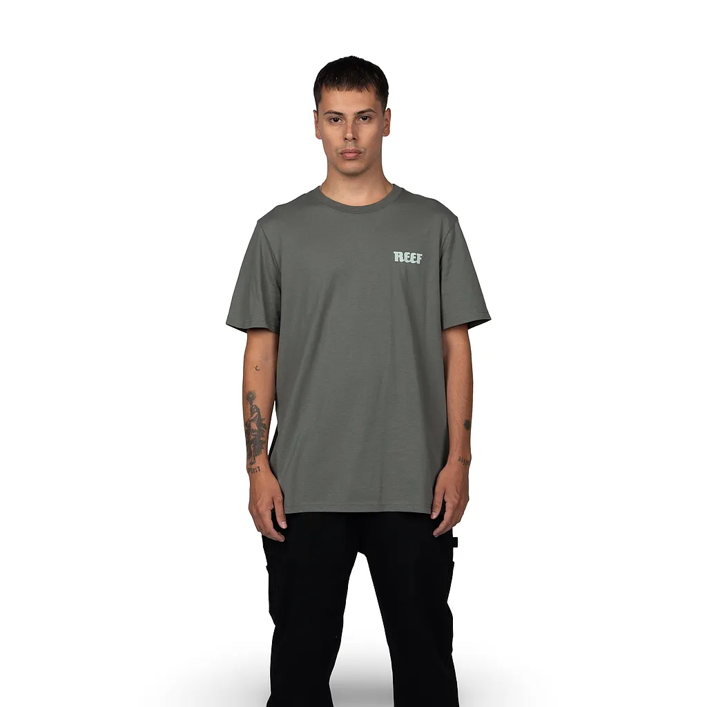 Polera Hombre Verde Estampado California Reef
