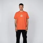 Polera Hombre Naranja Logo Reef Estampado