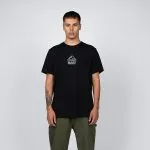 Polera Hombre Negra Logo Reef Estampado