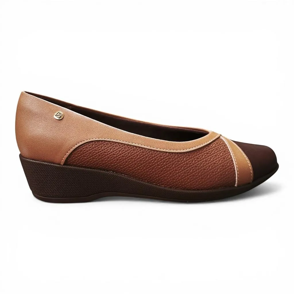 Zapato Mujer Cafe Conhaque Plataforma Piccadilly