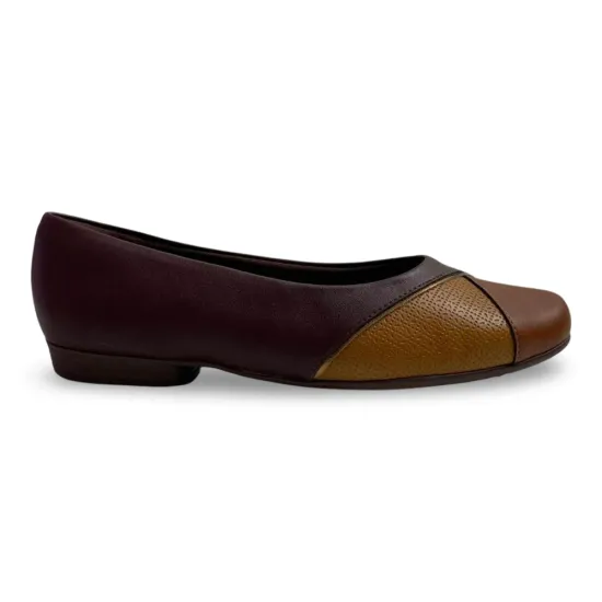 Zapato Mujer Napa Stretch Ballerina Cacao Piccadilly