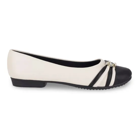 Zapato Mujer Napa Stretch Soft Ballerina Blanco Piccadilly