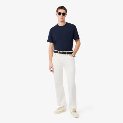 Polera Hombre Básica Logo Azul Marino Lacoste