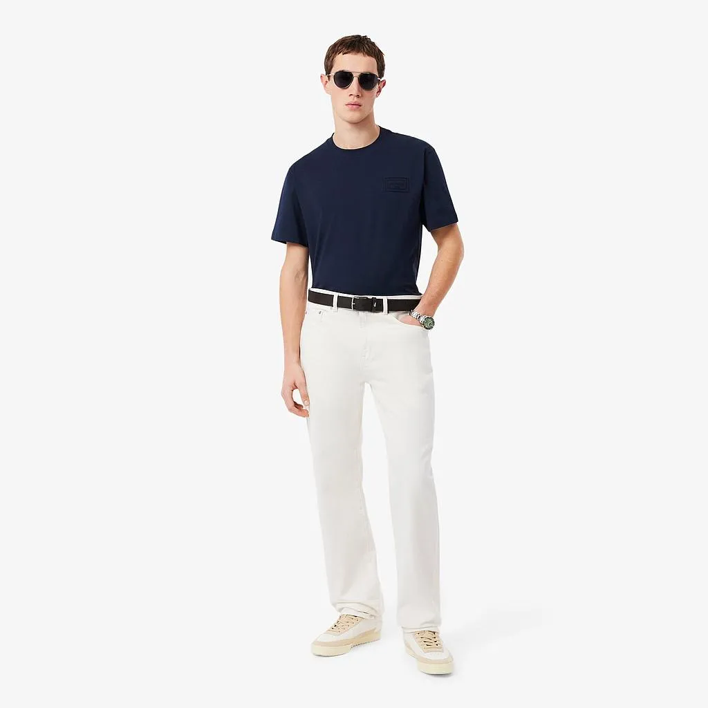 Polera Hombre Básica Logo Azul Marino Lacoste