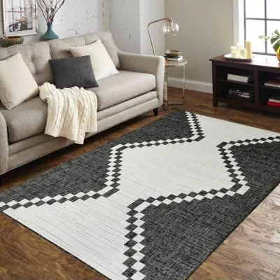 Alfombra Sisal Atenea 160 x 230 cm Black Idetex