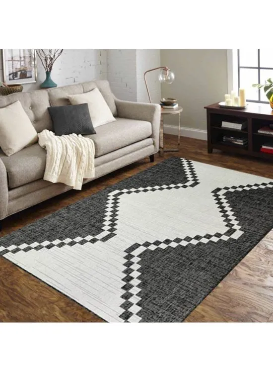 Alfombra Sisal Atenea 160 x 230 cm Black Idetex