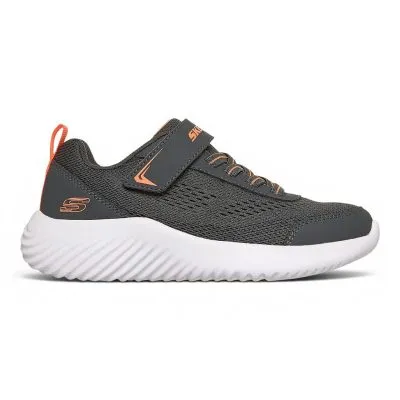 Zapatilla Niño Bounder Quantarun Char Gris Skechers