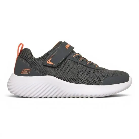 Zapatilla Niño Bounder Quantarun Char Gris Skechers