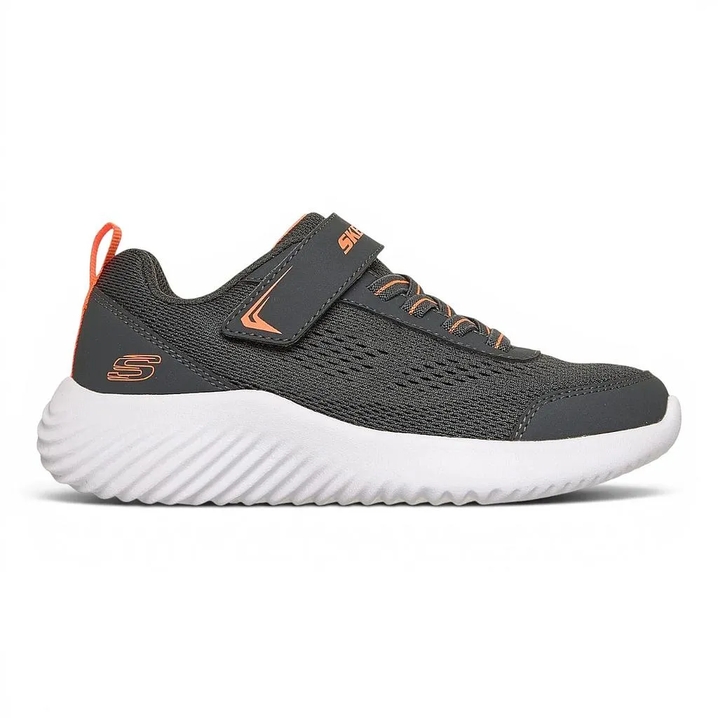Zapatilla Niño Bounder Quantarun Char Gris Skechers
