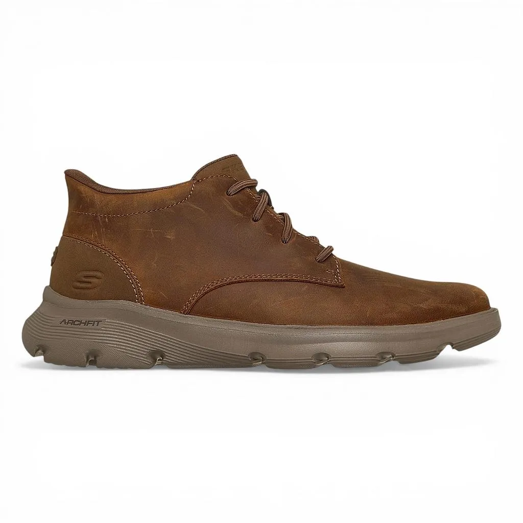 Botín Hombre Urbano Arch Fit Garza Ridley Café Skechers