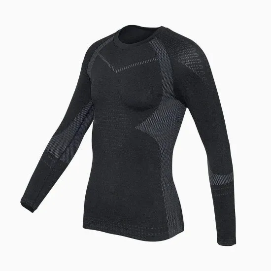 Polera Primera Capa Hombre Negra Slim Fit Manga Larga Kannu