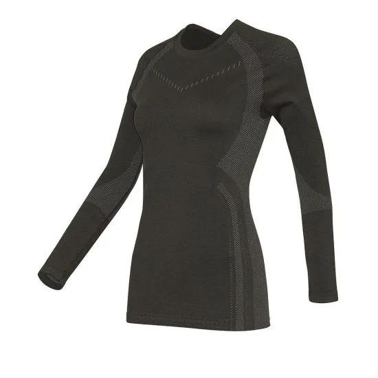 Polera Primera Capa Mujer Negra Slim Fit Kannu