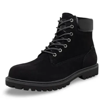 Botin Hombre Cuero Timber Negro Casual London Adixt