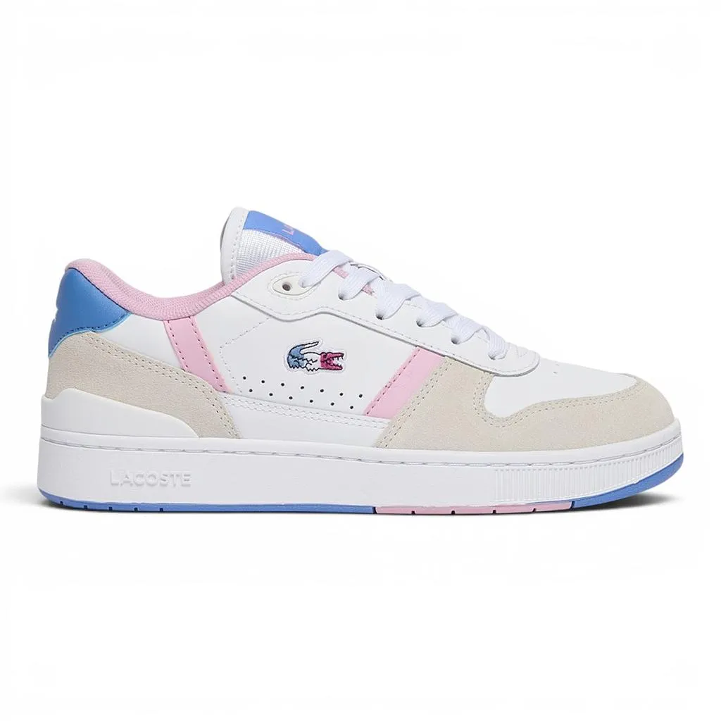 Zapatilla Mujer T-Clip Set Blanca Rosa Celeste Lacoste