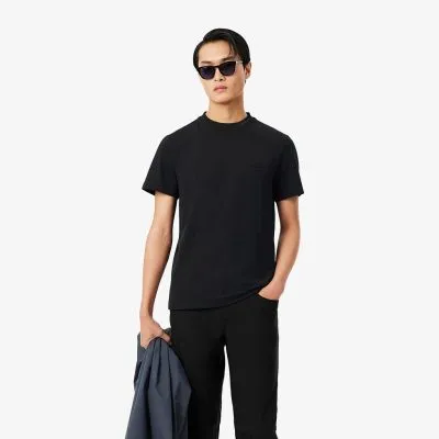 Polera Hombre Cuello Redondo Logo Black Lacoste