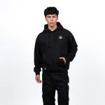 Polerón Hombre Capucha Negro Escudo Classic Colo Colo