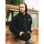 Poleron Hombre Marrow Full Zipper Negro Rustyler