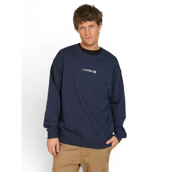 Poleron Hombre Crew Stamped Navy Rusty