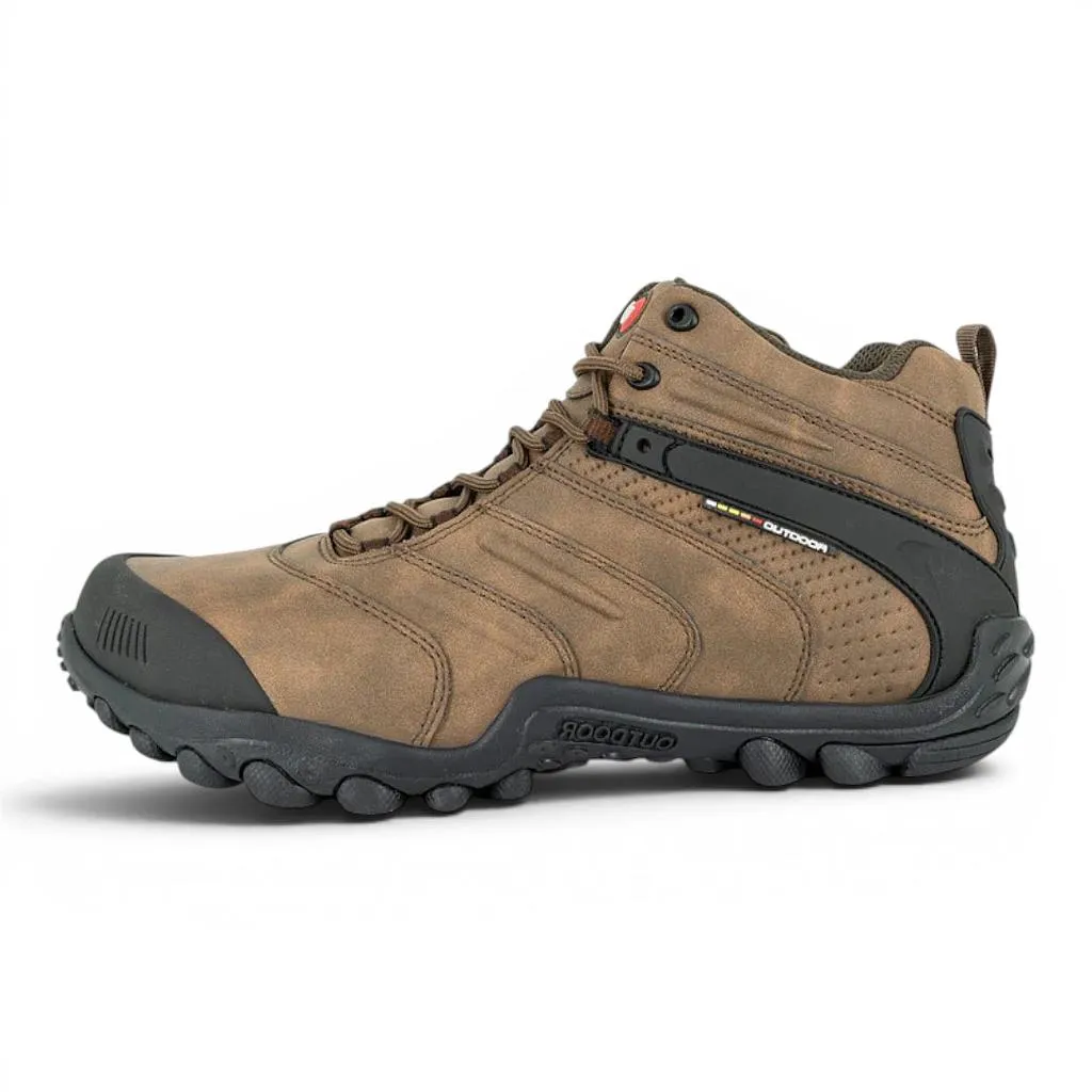 Botín Outdoor Hombre Café Suela Grip Unisport