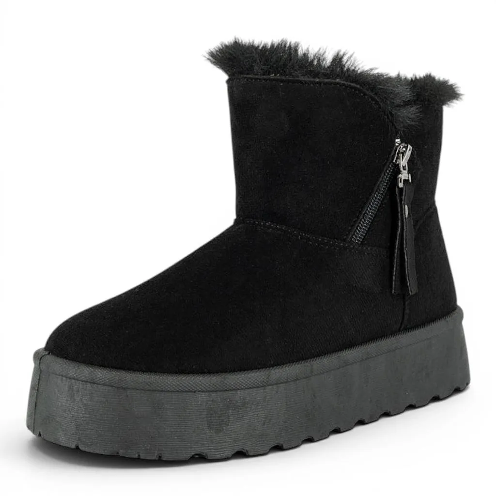Botin Mujer Plataforma Chiporro Cierre Lateral Negro Alquimia