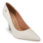 Zapato Mujer Blanco Taco Aguja Punta Fina Vizzano