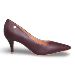 Zapato Mujer Tipo Cuero Cacao Punta Fina Vizzano