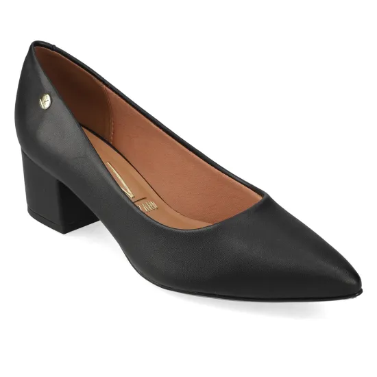 Zapato Mujer Taco Ancho Pelica Negro Vizzano