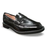 Zapato Mocasín Mujer Negro Plataforma Baja Vizzano