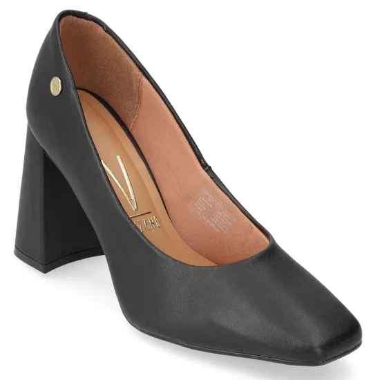 Zapato Mujer Pelica Negro Punta Cuadrada Vizzano