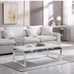 Mesa Centro Rectangular Marmol White Msa