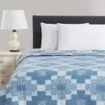 Frazada Jacquard Illusions Celeste 2 Plazas