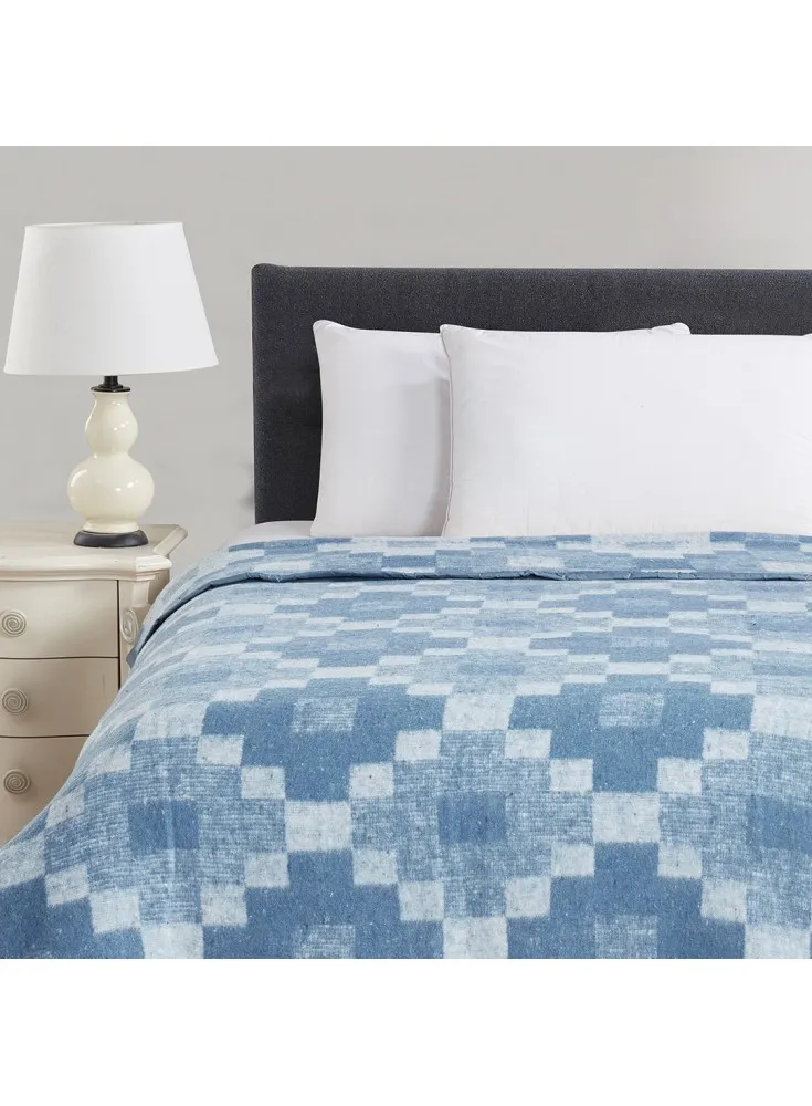 Frazada Jacquard Illusions Celeste 2 Plazas