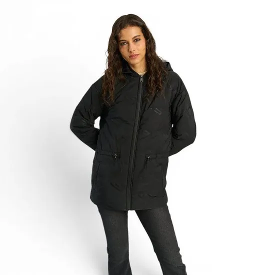 Parka Lightweight Logomania Negro Ellus