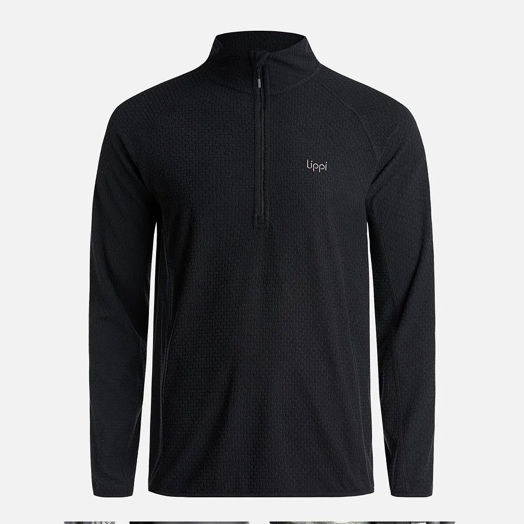 Poleron Hombre Jacaranda Nano-F 14 Zip Negro Lippi