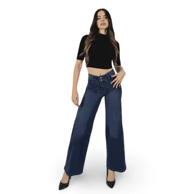 Jeans Mujer Dos Palazzo Canada Light Blue Divi