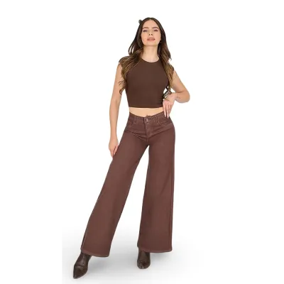 Jeans Mujer Tiro Alto Paris Cafe Divine