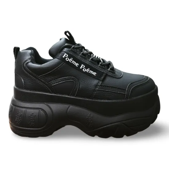 Zapatilla Urbana Mujer Chunky Negra Poeme