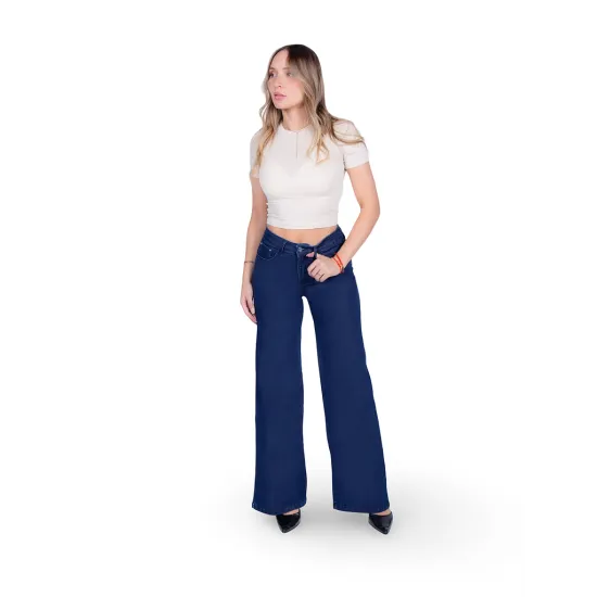 Jeans Mujer Wide Leg 4333-00 Azul Mohicano