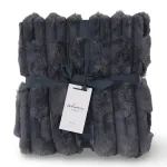 Manta Stripe Fur 125 X 150 Marengo Fabrics