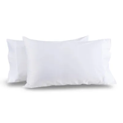 Set 2 Fundas Almohadas 300 Hilos 50×90 cm Blanco