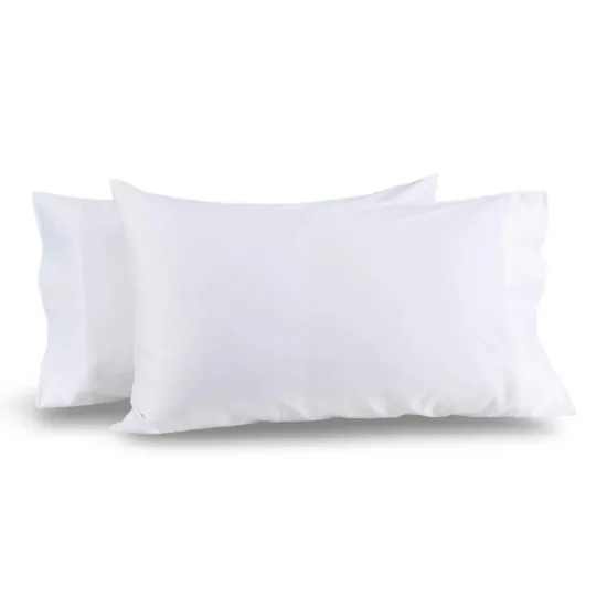 Set 2 Fundas Almohadas 300 Hilos 50×90 cm Blanco